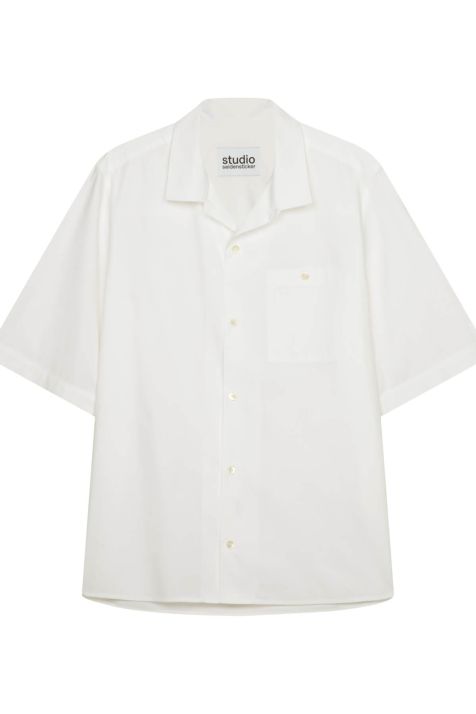 Men's Shirt Seidensticker Regular Not Iron Plain collar Mandarin Short sleeve