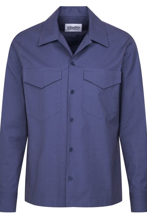 Camisa Hombre Seidensticker Regular No Plancha Lisa cuello Mao Manga larga