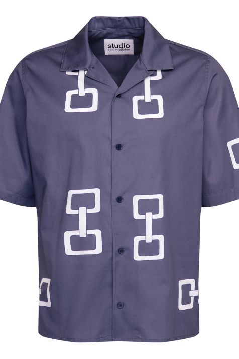 Chemise Homme Seidensticker Regular Sans Repassage Motifs col Mao Manche courte