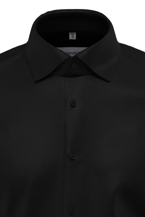 Men's Shirt Seidensticker Slim Not Iron Plain collar Italian
