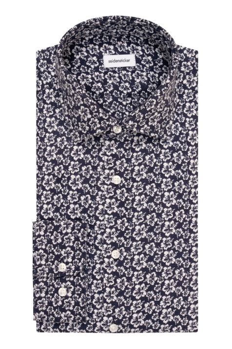 Hemd Herren Seidensticker Slim Muster kragen Italienisch Lange Ärmel