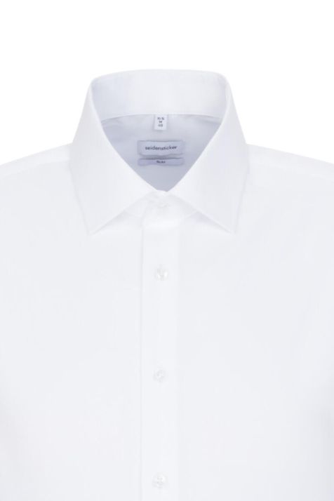 Camisa Hombre Seidensticker Slim No Plancha Lisa cuello Italiano Manga larga