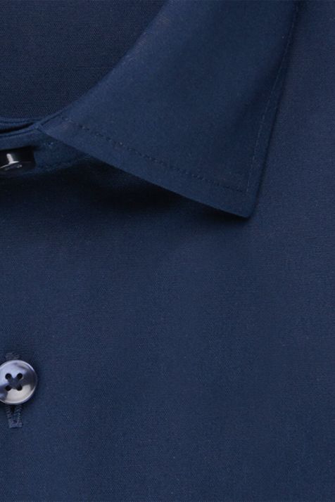 Men's Shirt Seidensticker Slim Not Iron Plain collar Italian Long sleeve