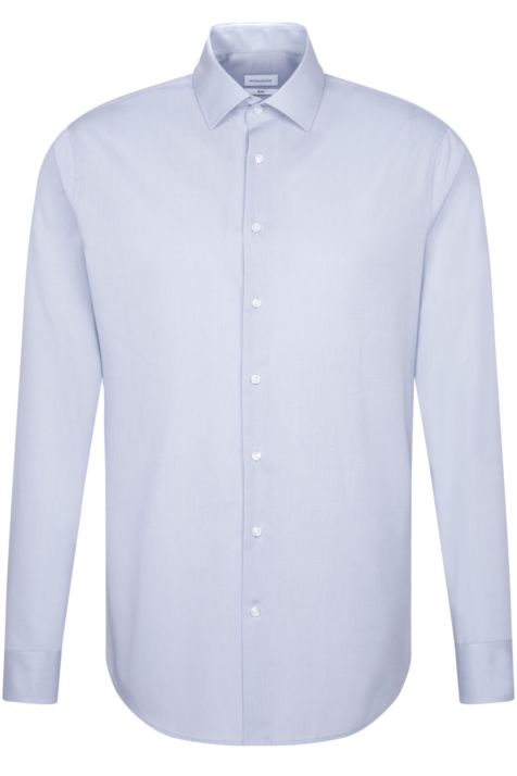 Men's Shirt Seidensticker Slim Not Iron Plain collar Italian
