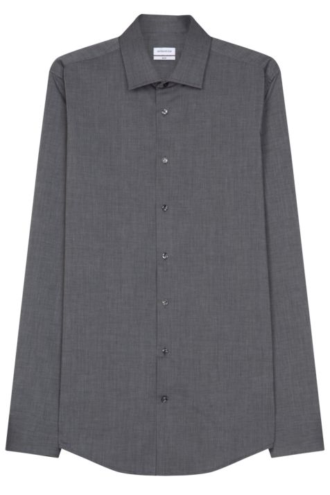 Camisa Hombre Seidensticker Slim No Plancha Lisa cuello Italiano