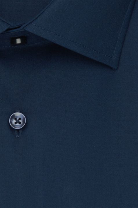 Men's Shirt Seidensticker Slim Not Iron Plain collar Italian Short sleeve