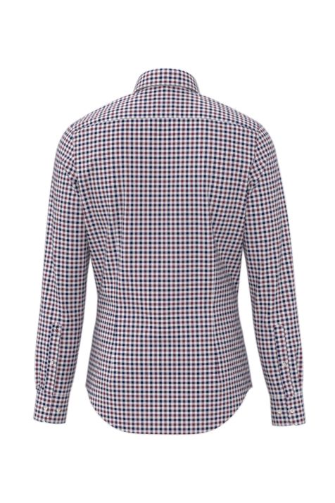 Men's Shirt Seidensticker Regular Not Iron Check collar Button down Long sleeve