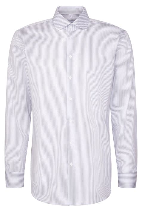 Camisa Hombre Seidensticker Regular No Plancha Rayas cuello Italiano Manga larga