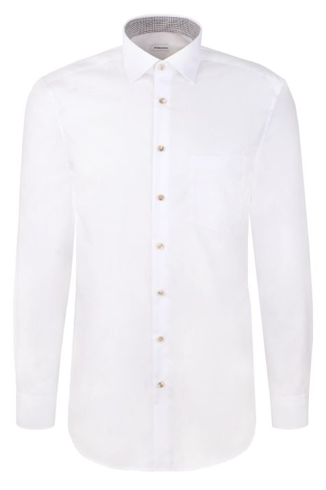 Chemise Homme Seidensticker Regular Sans Repassage Uni col Classique