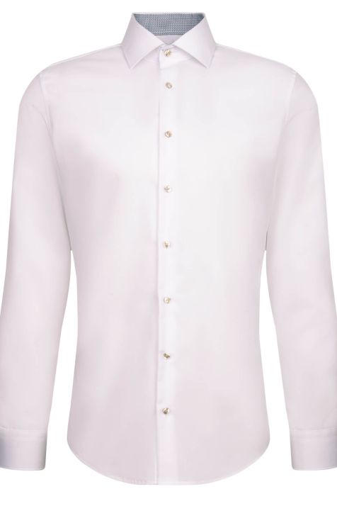 Camisa Hombre Seidensticker Slim No Plancha Lisa cuello Italiano