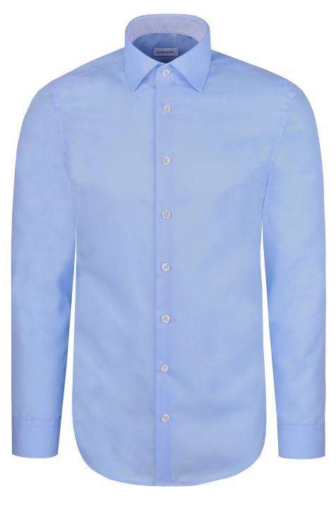 Men's Shirt Seidensticker Slim Not Iron Plain collar Italian