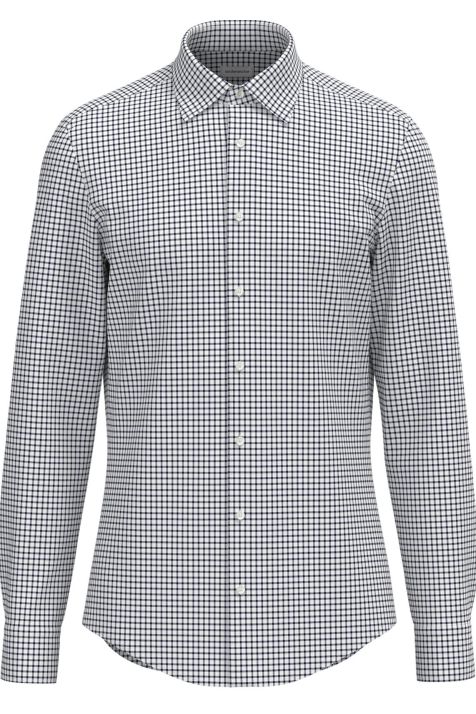 Men's Shirt Seidensticker Regular Not Iron Check collar Italian Long sleeve