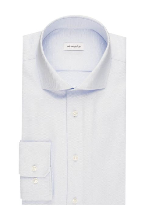 Men's Shirt Seidensticker Regular Not Iron Patterned collar Italian Long sleeve