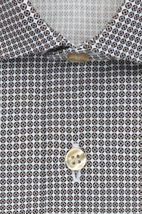 Men's Shirt Seidensticker Slim Patterned collar Italian Long sleeve