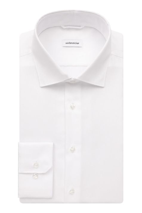 Camisa Hombre Seidensticker Slim No Plancha Lisa cuello Italiano Manga larga
