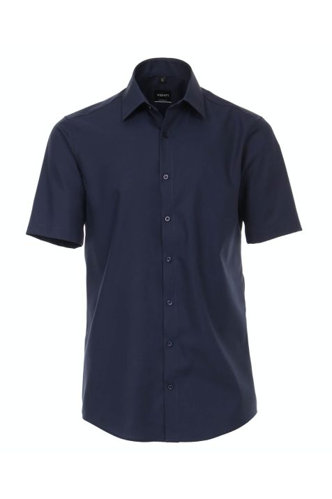 Camisa Hombre Venti Regular No Plancha Lisa cuello Francés Manga corta