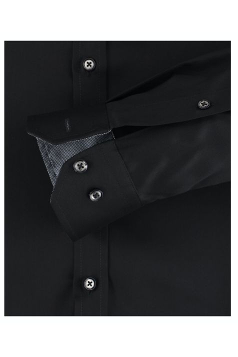 Chemise Homme Venti Slim Sans Repassage Uni col Italien Manche longue