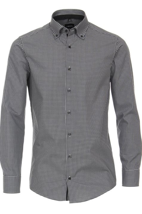 Chemise Homme Venti Regular Carreaux col Boutonné Manche longue