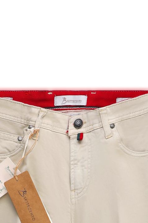 Men's Trouser B-Settecento Chino Slim Plain 97% cotton 3% elastan