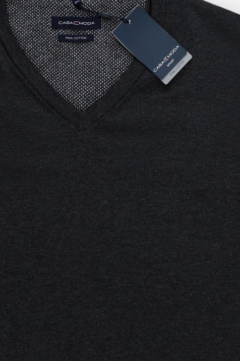 Men's Knitwear Casamoda V neck Classic Plain 100% winter cotton
