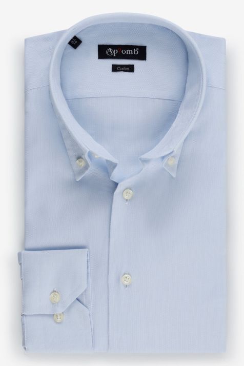 Camisa Hombre Aplomb Regular Lisa 100% algodón cuello Abotonado Manga larga