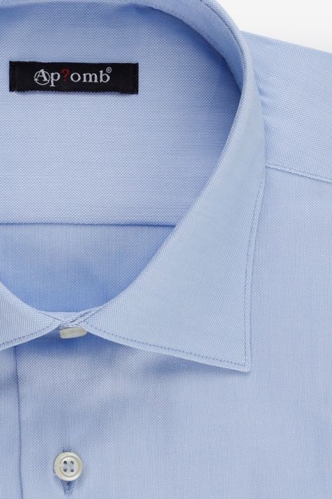 Camisa Hombre Aplomb Classic Lisa 100% algodón cuello Italiano Manga larga