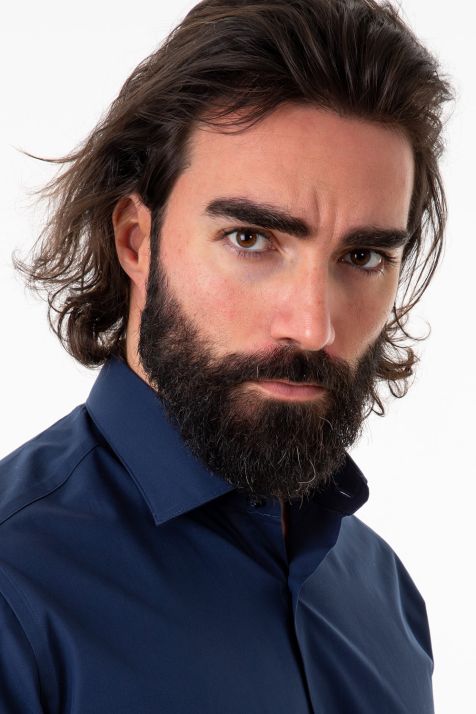 Camisa Hombre Aplomb Slim Lisa 100% algodón cuello Francés Manga larga