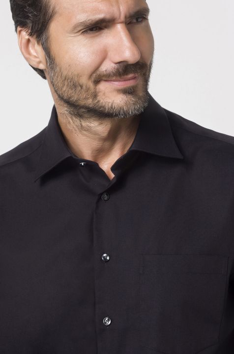 Men's Shirt Seidensticker Classic Not Iron Plain 100% cotton collar Italian Long sleeve