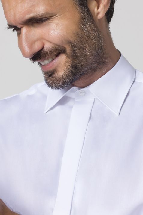 Men's Shirt Seidensticker Classic Not Iron Plain 100% cotton collar Italian Long sleeve