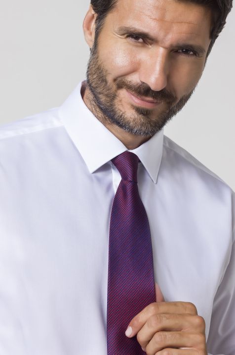 Hemd Herren Seidensticker Regular Bügelfreie Einfarbig 100% Baumwolle kragen Italienisch Lange Ärmel