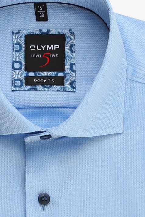 Men's Shirt Olymp Regular Plain 97% cotton 3% elastan collar French Long sleeve