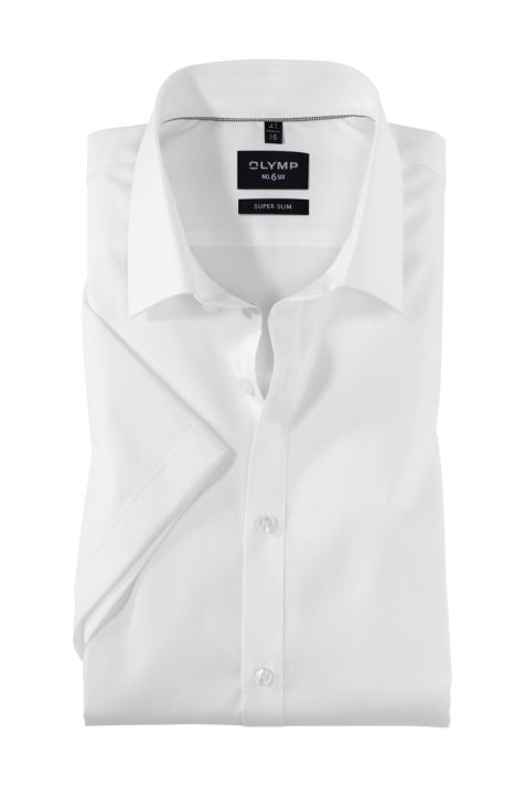 Men's Shirt Olymp Slim Plain collar Italian Short sleeve