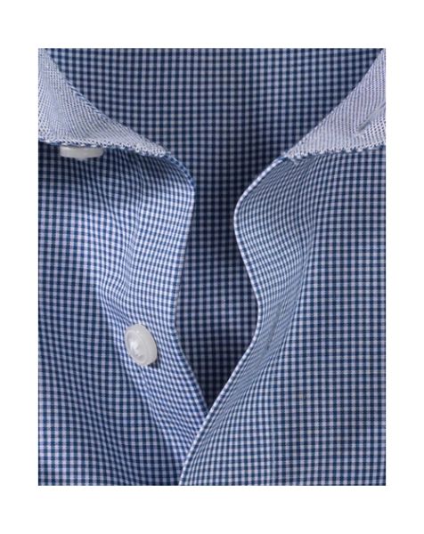Hemd Herren Olymp Classic Karo kragen Französisch Kurze Ärmel