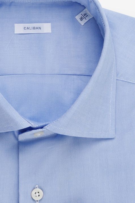 Camisa Hombre Caliban Slim Lisa 100% algodón cuello Francés Manga larga