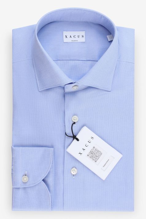 Men's Shirt Xacus Regular Plain 100% cotton collar French Long sleeve