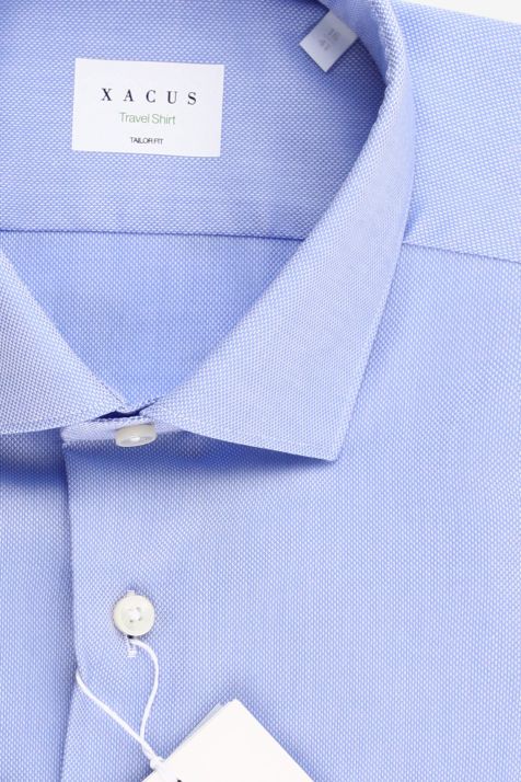 Men's Shirt Xacus Regular Not Iron Plain 100% cotton collar French Long sleeve