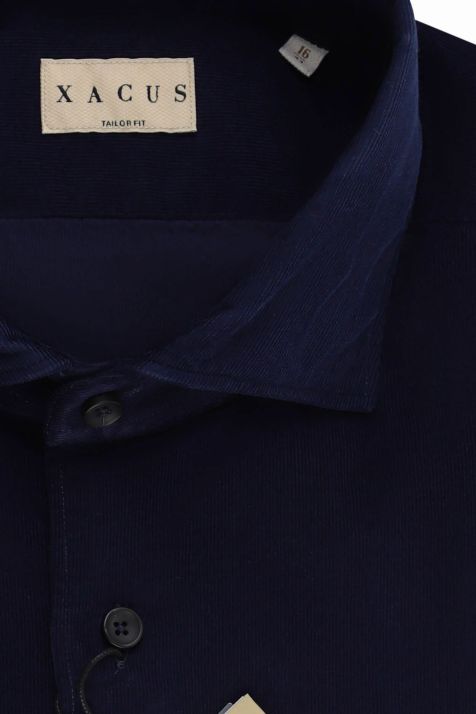 Men's Shirt Xacus Regular Plain 100% cotton collar French Long sleeve