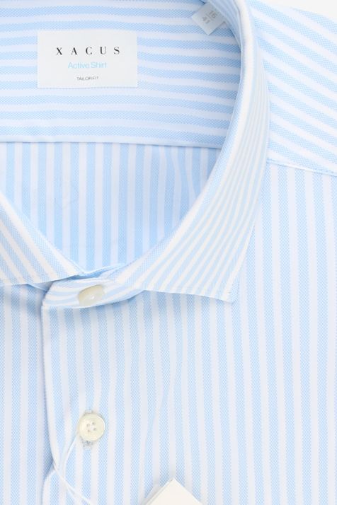 Men's Shirt Xacus Regular Stripe 86% poliammide 14% elastan  collar French Long sleeve