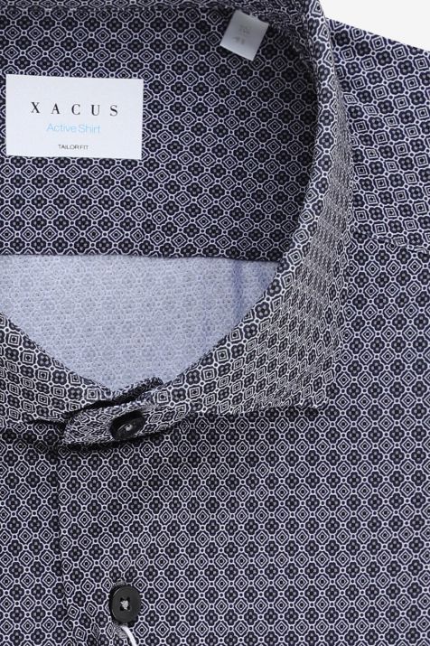 Chemise Homme Xacus Regular Partiellement  86 % polyamide, 14 % élasthanne col Italien Manche longue