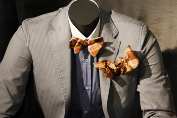 Pocket square styling for formal outfits Pocket square and bow tie arranged for formalwear